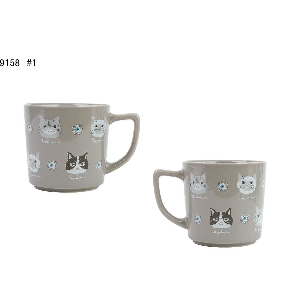 日本Kusuguru正品貓咪法鬥圖案陶瓷杯馬克杯咖啡杯茶杯水杯513514|蜜豆貓頭淺卡9158-1/350 ml