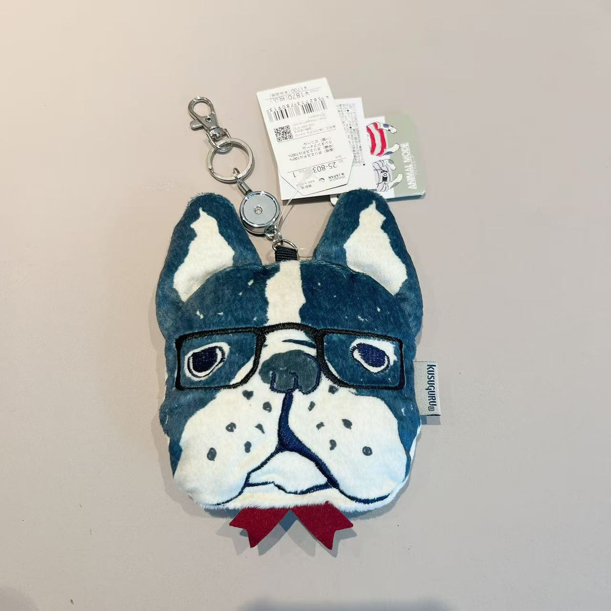 日本kusuguru保羅刺繡卡套卡套悠遊卡套卡通伸縮扣包包掛飾302|保羅8035/單一尺寸