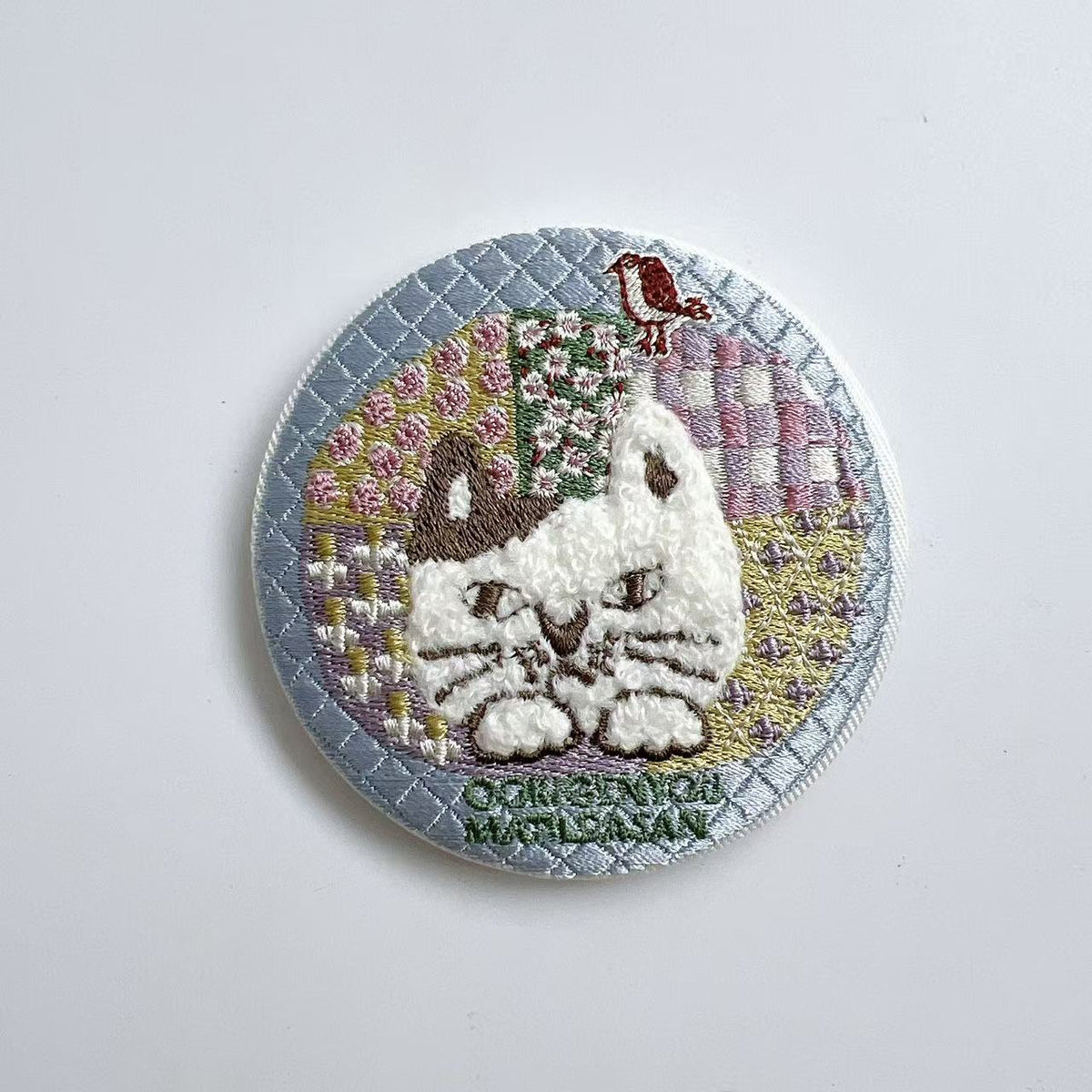 日本Kusuguru重工刺繡貓咪法鬥冰箱貼圓形磁吸冰箱裝飾可愛卡通|爬貓9477