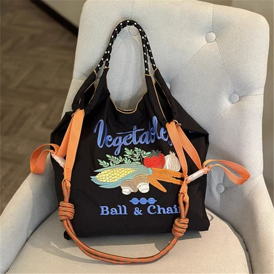 Ball&Chain 系列包款｜HT-113 黑色蔬菜 中號