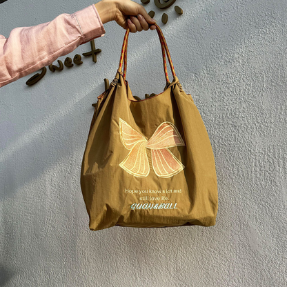 Ball&Chain 系列包款｜HT-166 卡其色多彩蝴蝶結 中號