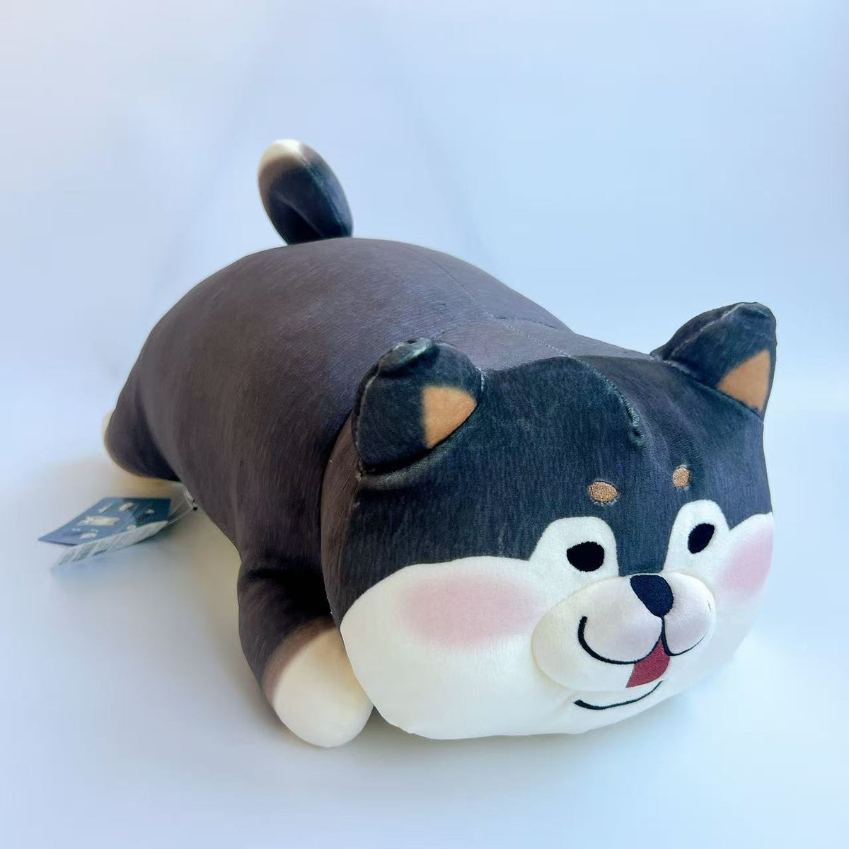 日本Kusuguru正品刺繡柴犬抱枕擺飾公仔腰枕玩偶玩具大型可愛924｜柴犬君黑5728-2