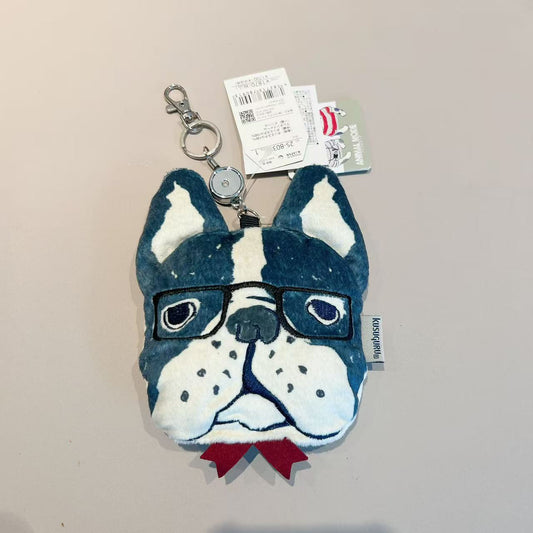日本kusuguru保羅刺繡卡套卡套悠遊卡套卡通伸縮扣包包掛飾302｜保羅8035／單一尺寸