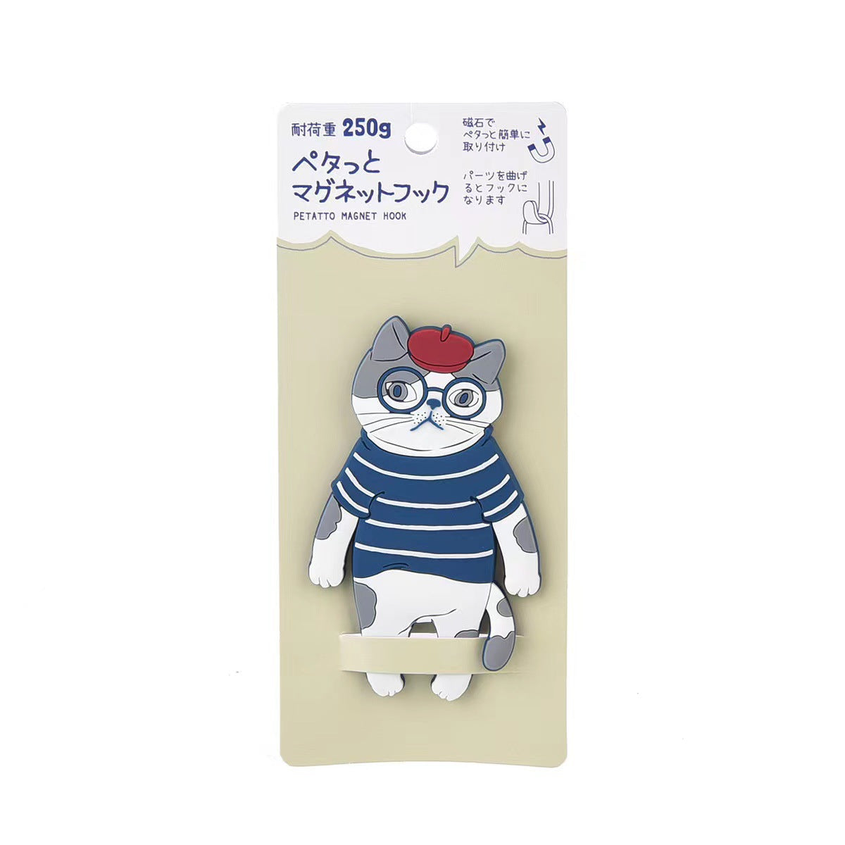 日本kusuguru貓咪造型冰箱貼PVC鐵板磁鐵貼卡通動物磁吸掛勾942｜貓咪露西6304-2