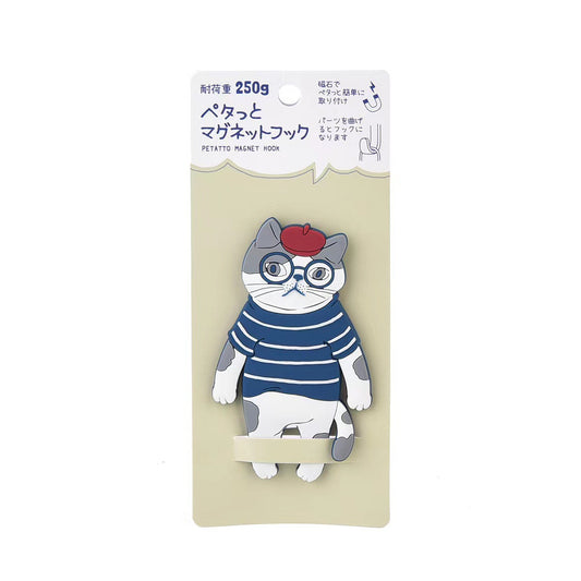 日本kusuguru貓咪造型冰箱貼PVC鐵板磁鐵貼卡通動物磁吸掛勾942｜貓咪露西6304-2