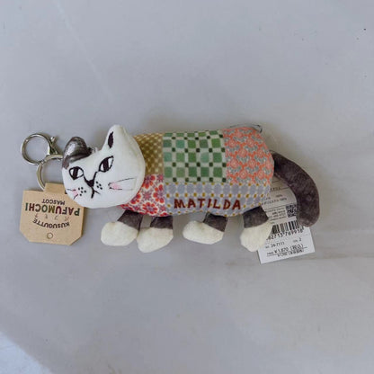 日本kusuguru刺繡貓咪法鬥柴犬造型鑰匙圈掛玩偶公仔玩具吊飾119｜爬貓彩米7111-2