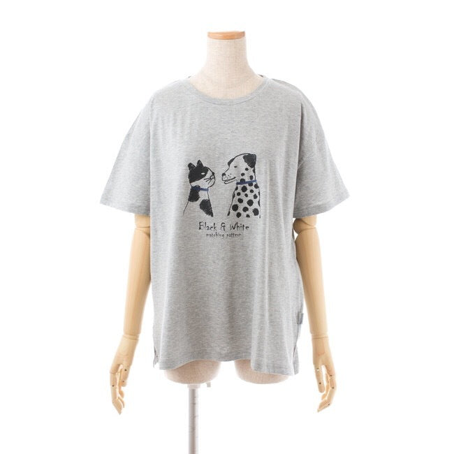 日本原單KUSUGURU品牌新款純棉居家服休閒棉T｜灰色／單一尺寸