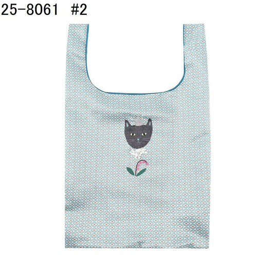 日本蜜豆公主新款手提包手提包馬甲包布藝刺繡糖果色購物通勤243｜蜜豆公主藍8061-2