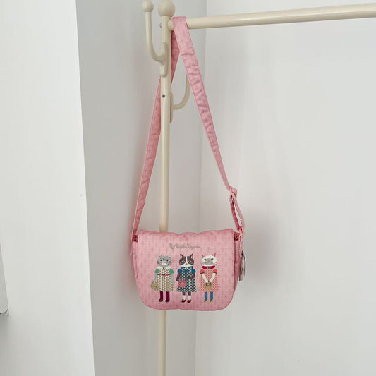 日本Kusuguru正品蜜豆公主斜背包肩背包手機包糖果色逛街購物437｜蜜豆櫻花粉8840-1